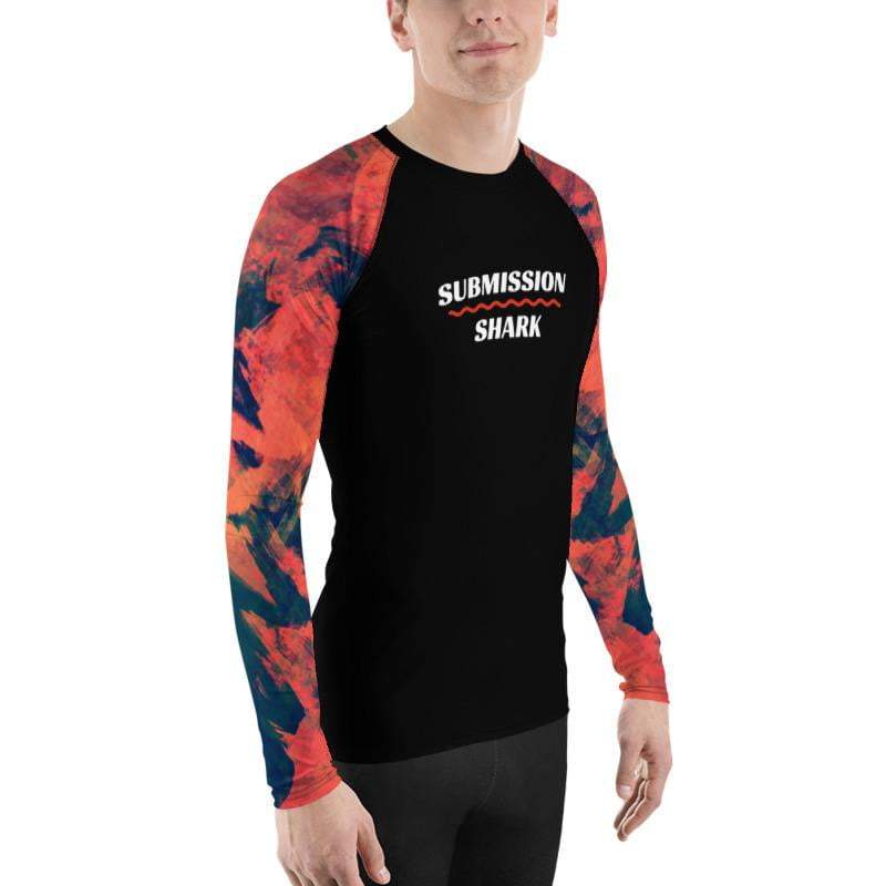 jiu jitsu gear BJJ apparel Abstract Azure ~ Men's BJJ Rash Guard