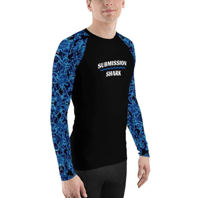 jiu jitsu gear BJJ apparel Aqua Vibe ~ Men's BJJ Rash Guard *