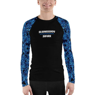 jiu jitsu gear BJJ apparel Aqua Vibe ~ Men's BJJ Rash Guard *