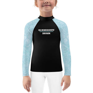 jiu jitsu gear BJJ apparel Baby Blue Beauty ~ Kids Rash Guard