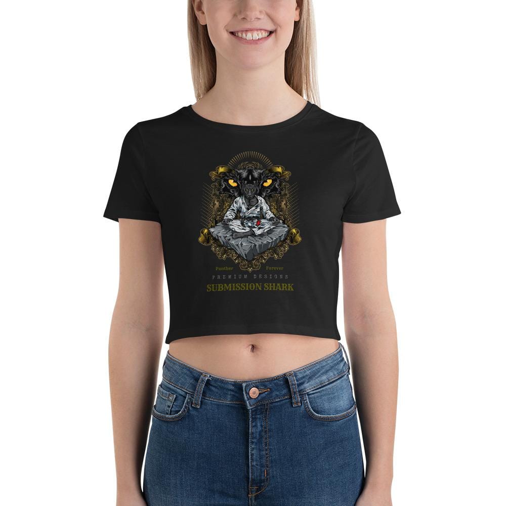 jiu jitsu gear BJJ apparel Black Panther Forever ~ Women’s Crop Tee