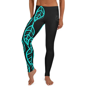 jiu jitsu gear BJJ apparel Blue Leaf ~ Full Guard Leggings