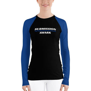 jiu jitsu gear BJJ apparel Blue SS Premium Standard ~ Women's Rash Guard