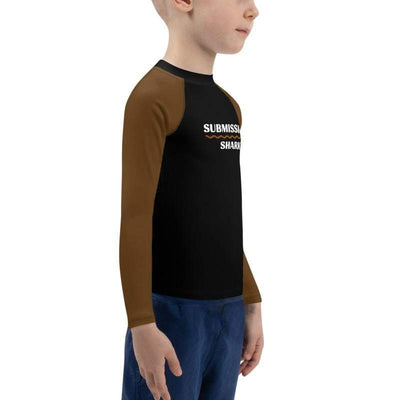 jiu jitsu gear BJJ apparel Brown SS Premium Standard ~ Kid's Rash Guard