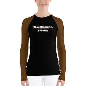 jiu jitsu gear BJJ apparel Brown SS Premium Standard ~ Women's Rash Guard