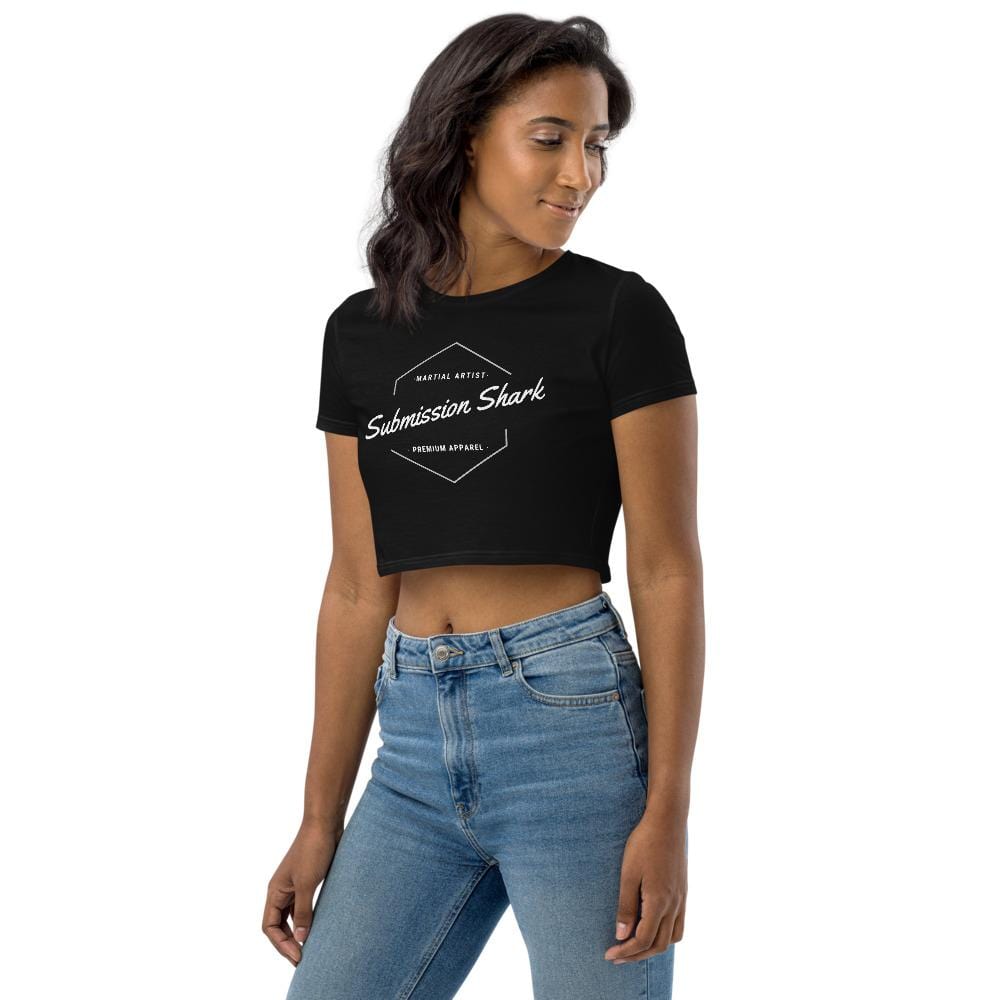 jiu jitsu gear BJJ apparel Classic Submission Shark ~ Organic Crop Top