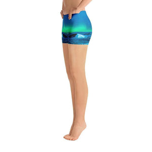 jiu jitsu gear BJJ apparel Cosmic Aurora | Blue & Green Sports Shorts | Submission Shark