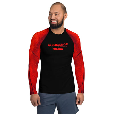 jiu jitsu gear BJJ apparel Crimson Passion ~ Men's BJJ Rash Guard *