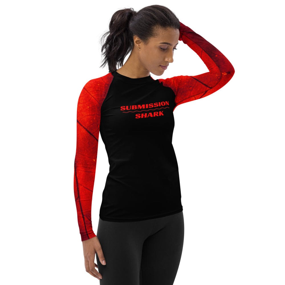 jiu jitsu gear BJJ apparel Crimson Passion ~ Women's Rash Guard *