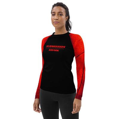 jiu jitsu gear BJJ apparel Crimson Passion ~ Women's Rash Guard *