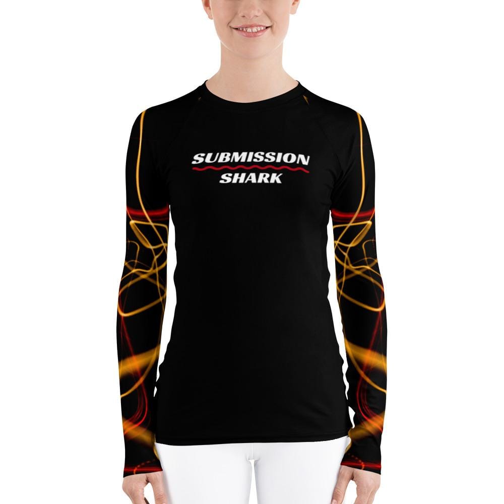 jiu jitsu gear BJJ apparel Electric Flow ~ Women's Rash Guard