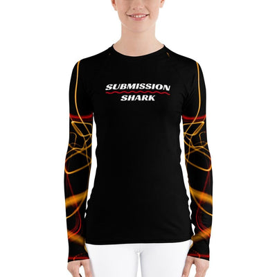 jiu jitsu gear BJJ apparel Electric Flow ~ Women's Rash Guard