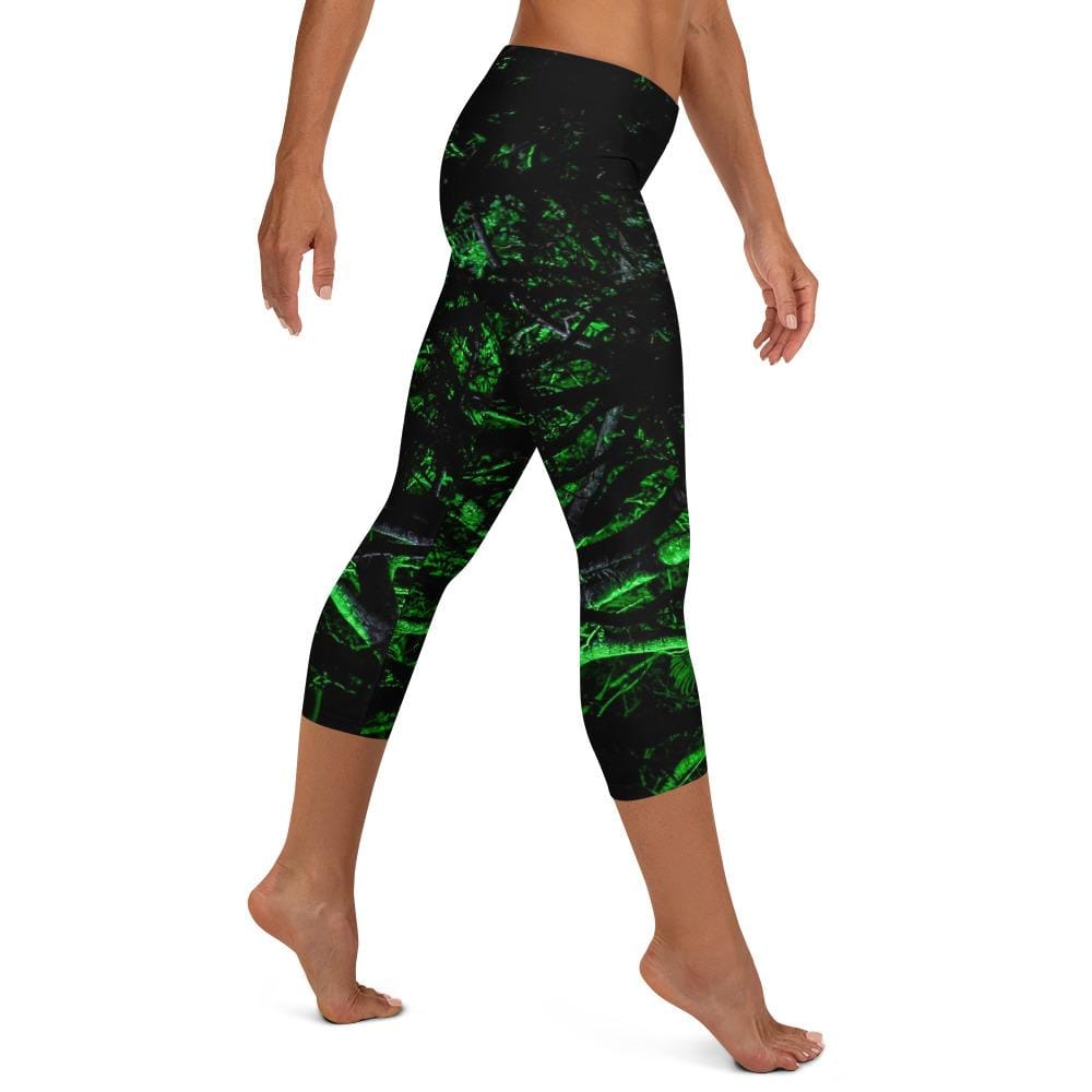 jiu jitsu gear BJJ apparel Green Forest Glow ~ Capri Leggings