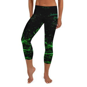 jiu jitsu gear BJJ apparel Green Forest Glow ~ Capri Leggings