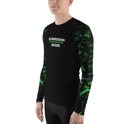 jiu jitsu gear BJJ apparel Green Forest Glow ~ Men's BJJ Rash Guard