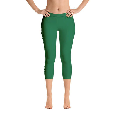 jiu jitsu gear BJJ apparel Green SS Premium Standard ~ Capri Leggings