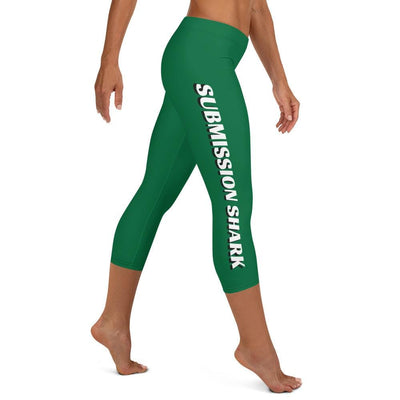 jiu jitsu gear BJJ apparel Green SS Premium Standard ~ Capri Leggings