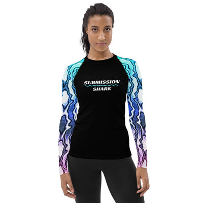 Women's MMA Rash Guard (Hopeful Utopia) ~ Popular jiu jitsu gear BJJ apparel