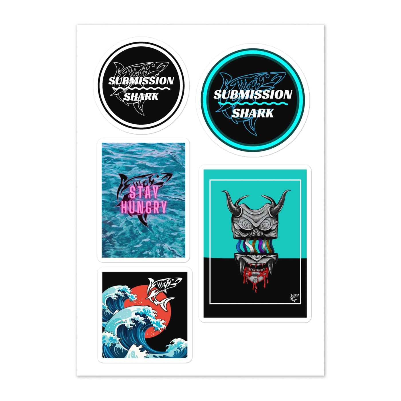 jiu jitsu gear BJJ apparel Megalodon Sticker sheet