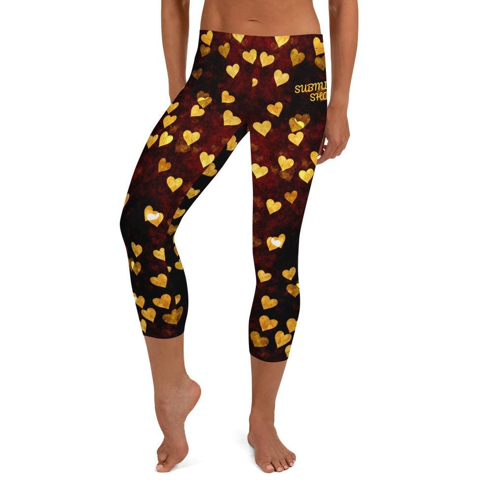 jiu jitsu gear BJJ apparel Night Hearts ~ Capri Leggings