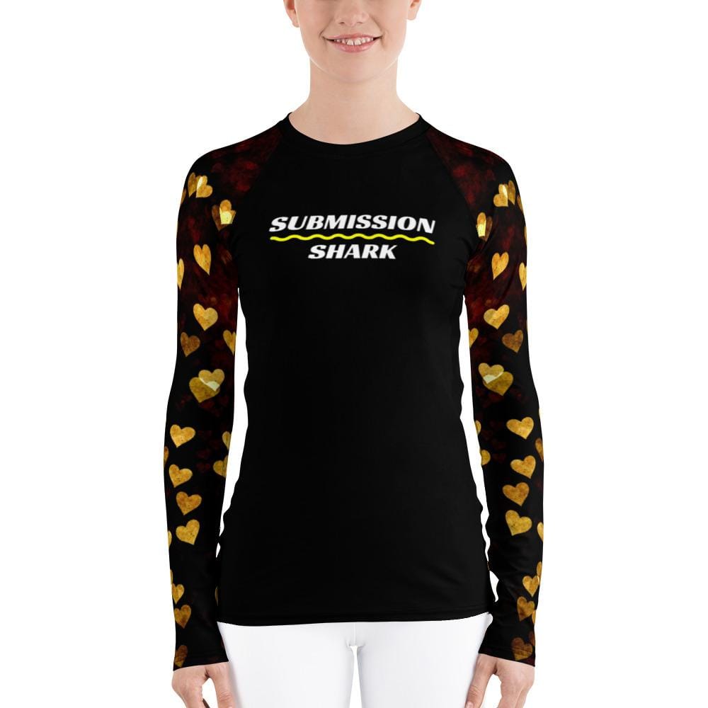 jiu jitsu gear BJJ apparel Night Hearts ~ Women's Rash Guard