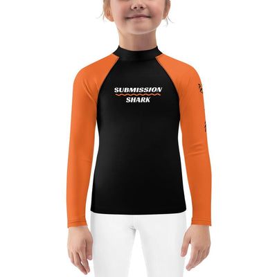 jiu jitsu gear BJJ apparel Orange SS Premium Standard ~ Kid's Rash Guard