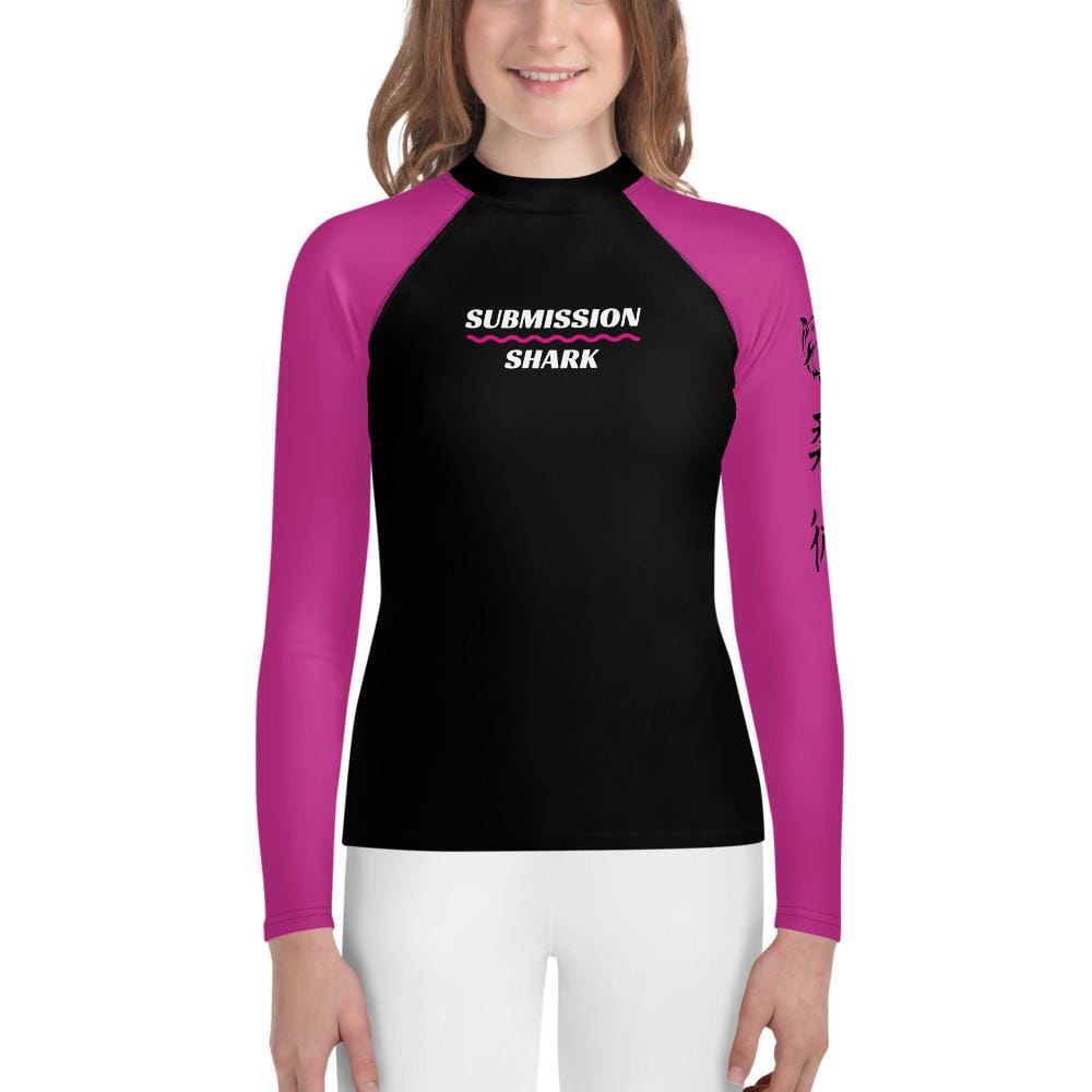 jiu jitsu gear BJJ apparel Pink SS Premium Standard ~ Youth Rash Guard