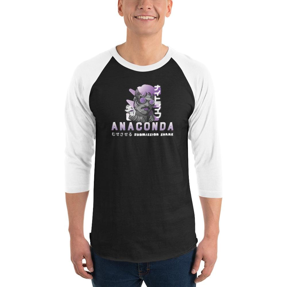 jiu jitsu gear BJJ apparel Professor Anaconda Choke ~ 3/4 sleeve raglan shirt