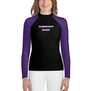 jiu jitsu gear BJJ apparel Purple SS Premium Standard ~ Youth Rash Guard