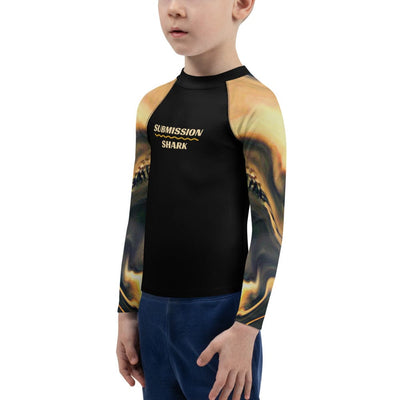 jiu jitsu gear BJJ apparel Relentless Hooks ~ Kids Rash Guard