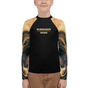 jiu jitsu gear BJJ apparel Relentless Hooks ~ Youth Rash Guard