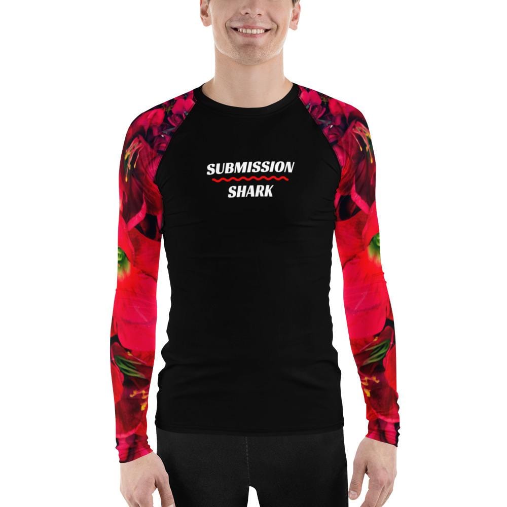 jiu jitsu gear BJJ apparel Scarlet Gardens ~ Men's BJJ Rash Guard