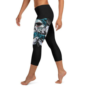 jiu jitsu gear BJJ apparel Shark Frenzy | Capri Leggings | Submission Shark