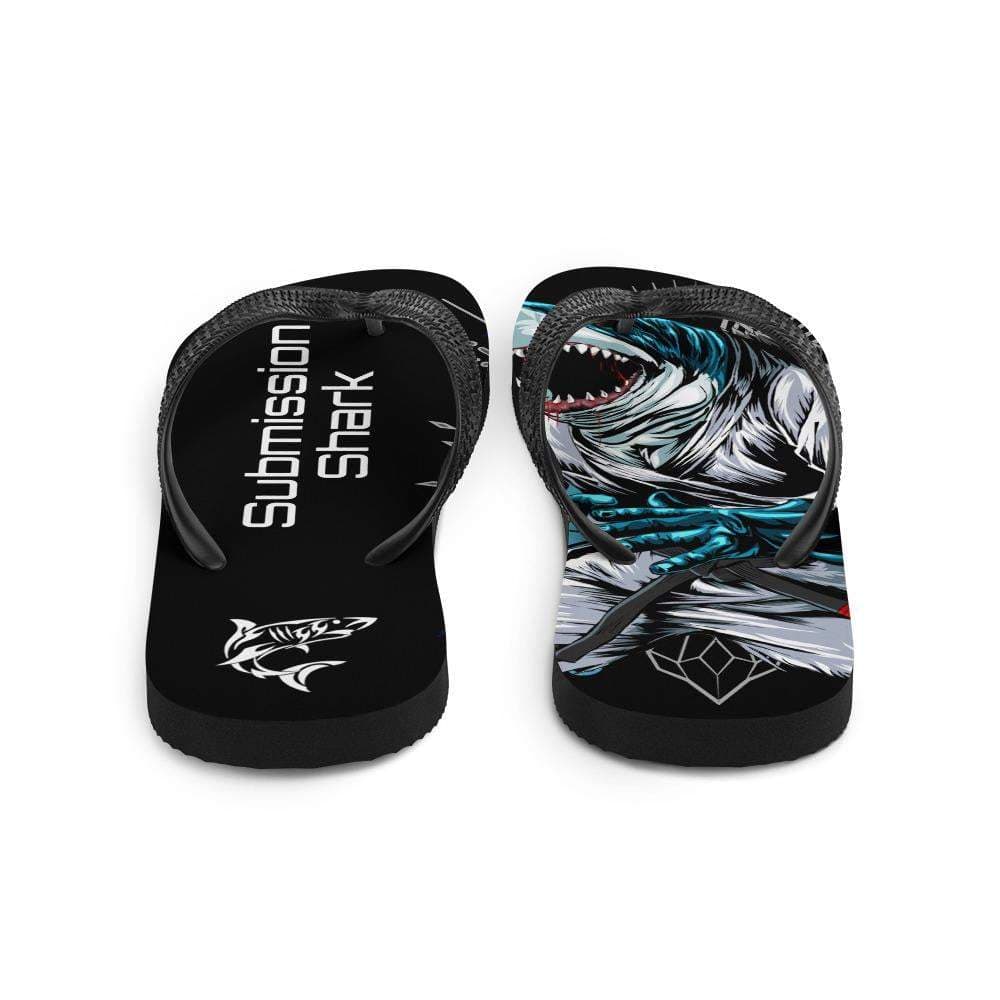 jiu jitsu gear BJJ apparel Shark Frenzy ~ Flip-Flops