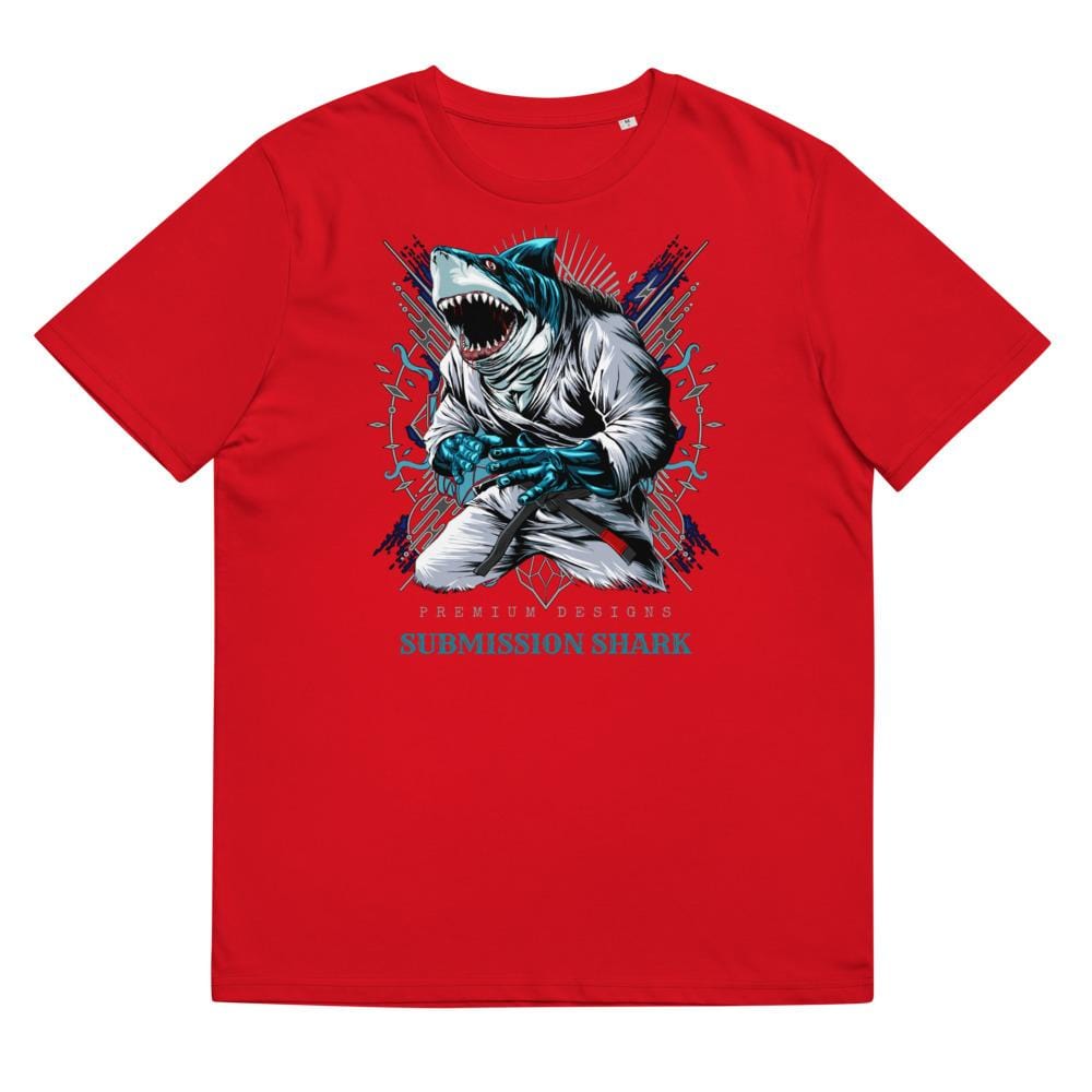 jiu jitsu gear BJJ apparel Shark Frenzy ~ Unisex Organic T-Shirt