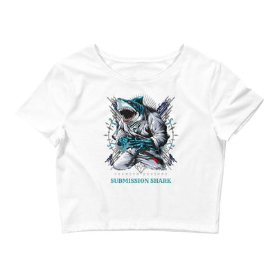 jiu jitsu gear BJJ apparel Shark Frenzy ~ Women’s Crop Tee