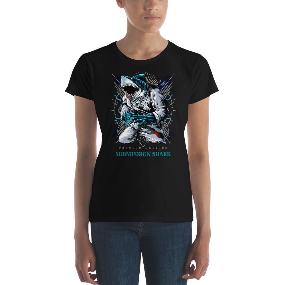 jiu jitsu gear BJJ apparel Shark Frenzy ~ Women's Fashion Fit Tee