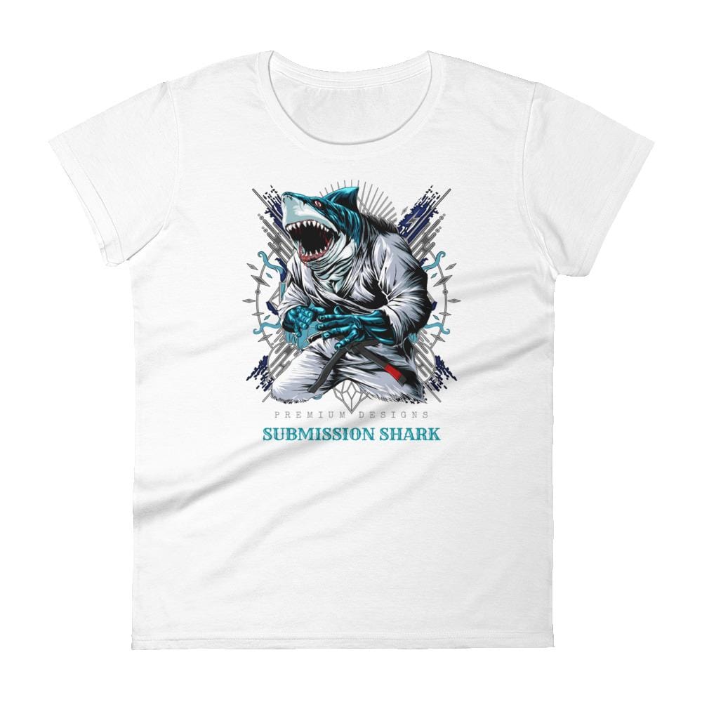 jiu jitsu gear BJJ apparel Shark Frenzy ~ Women's Fashion Fit Tee