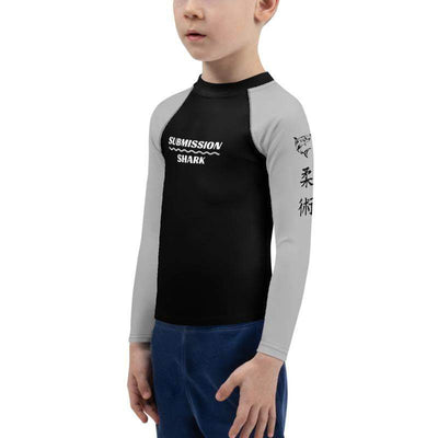 jiu jitsu gear BJJ apparel Silver SS Premium Standard ~ Kid's Rash Guard