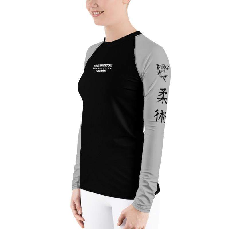 jiu jitsu gear BJJ apparel Silver SS Premium Standard ~ Women's Rash Guard