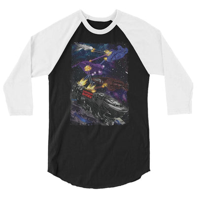 jiu jitsu gear BJJ apparel Spar Wars: Spaceships ~ 3/4 sleeve raglan shirt