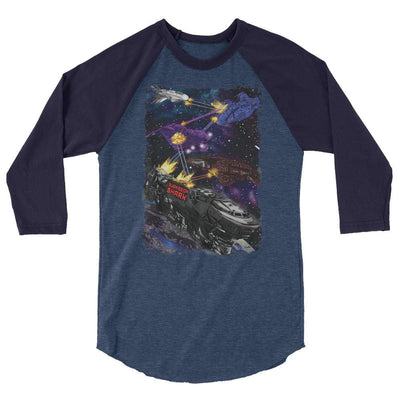 jiu jitsu gear BJJ apparel Spar Wars: Spaceships ~ 3/4 sleeve raglan shirt