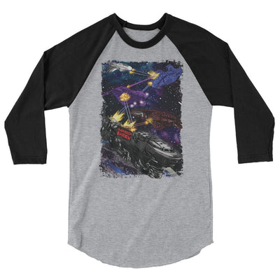 jiu jitsu gear BJJ apparel Spar Wars: Spaceships ~ 3/4 sleeve raglan shirt