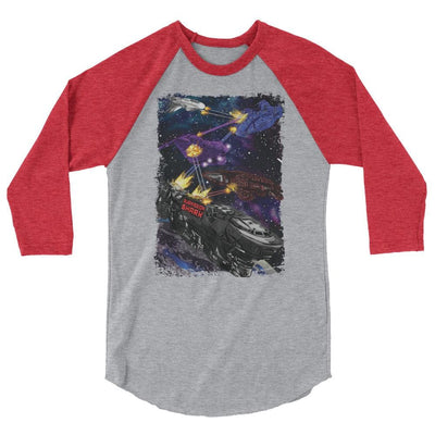 jiu jitsu gear BJJ apparel Spar Wars: Spaceships ~ 3/4 sleeve raglan shirt