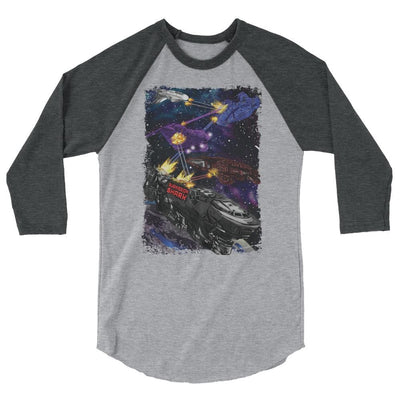 jiu jitsu gear BJJ apparel Spar Wars: Spaceships ~ 3/4 sleeve raglan shirt