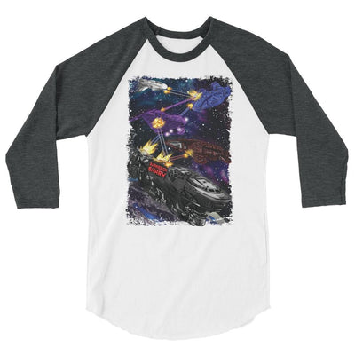 jiu jitsu gear BJJ apparel Spar Wars: Spaceships ~ 3/4 sleeve raglan shirt