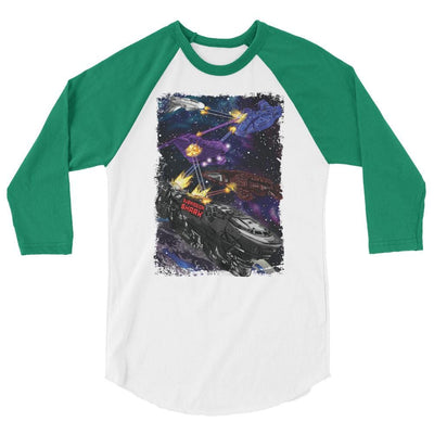 jiu jitsu gear BJJ apparel Spar Wars: Spaceships ~ 3/4 sleeve raglan shirt