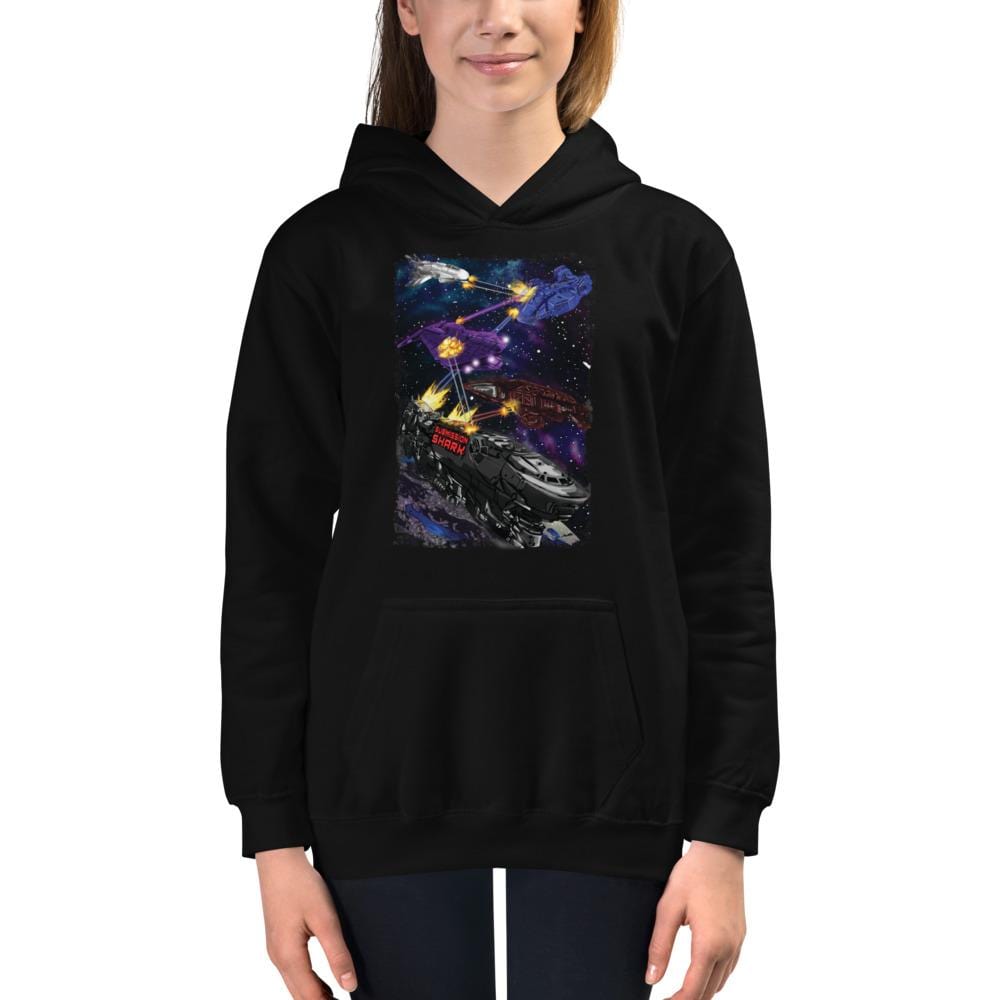 jiu jitsu gear BJJ apparel Spar Wars: Spaceships ~ Kids Hoodie