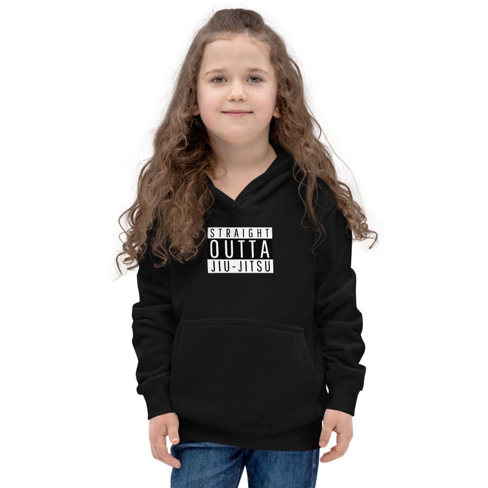 jiu jitsu gear BJJ apparel Straight Outta Jiu-Jitsu ~ Kids Hoodie