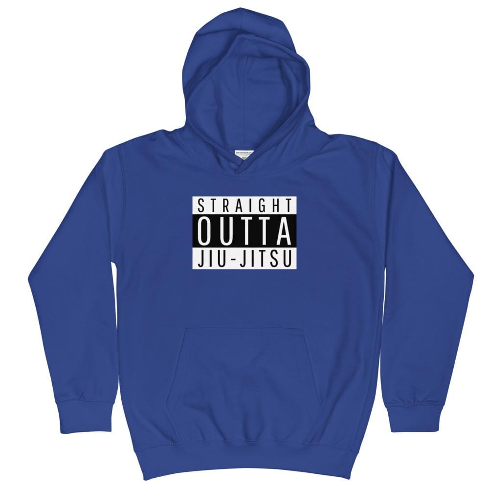 jiu jitsu gear BJJ apparel Straight Outta Jiu-Jitsu ~ Kids Hoodie